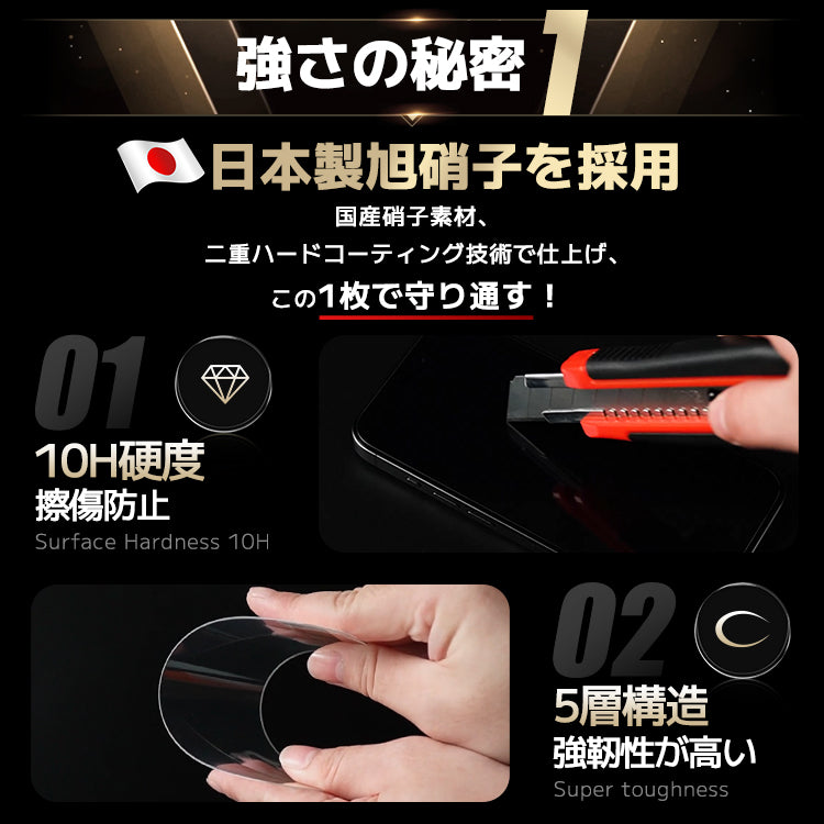 貼るピタ iPhone 専用 ガラスフィルム ワンステップ